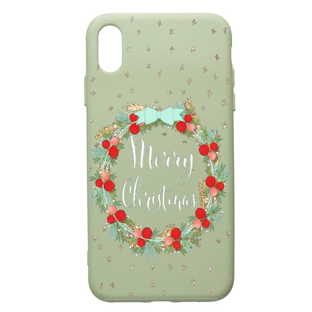 Husa de protectie Apple iPhone XR, Xmas, silicon, cu interiorul din material textil, protectie camera, Beryl, PGR312