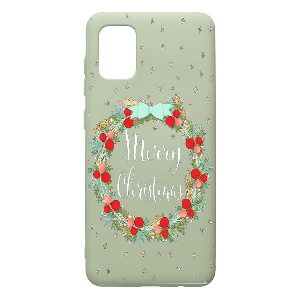 Husa de protectie Samsung Galaxy A31, Xmas, silicon, cu interiorul din material textil, protectie camera, Beryl, PGR312
