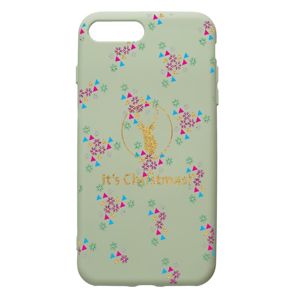 Husa de protectie Apple iPhone 8 Plus / iPhone 7 Plus, Xmas, silicon, cu interiorul din material textil, protectie camera, Beryl, PGR313