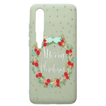 Husa de protectie Xiaomi Mi 10 / Mi 10 Pro, Xmas, silicon, cu interiorul din material textil, protectie camera, Beryl, PGR312 Husa de protectie Xiaomi Mi 10 / Mi 10 Pro, Xmas, silicon, cu interiorul din material textil, protectie camera, Beryl, PGR312