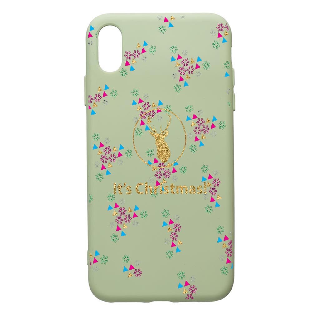 Husa de protectie Apple iPhone XS Max, Xmas, silicon, cu interiorul din material textil, protectie camera, Beryl, PGR313
