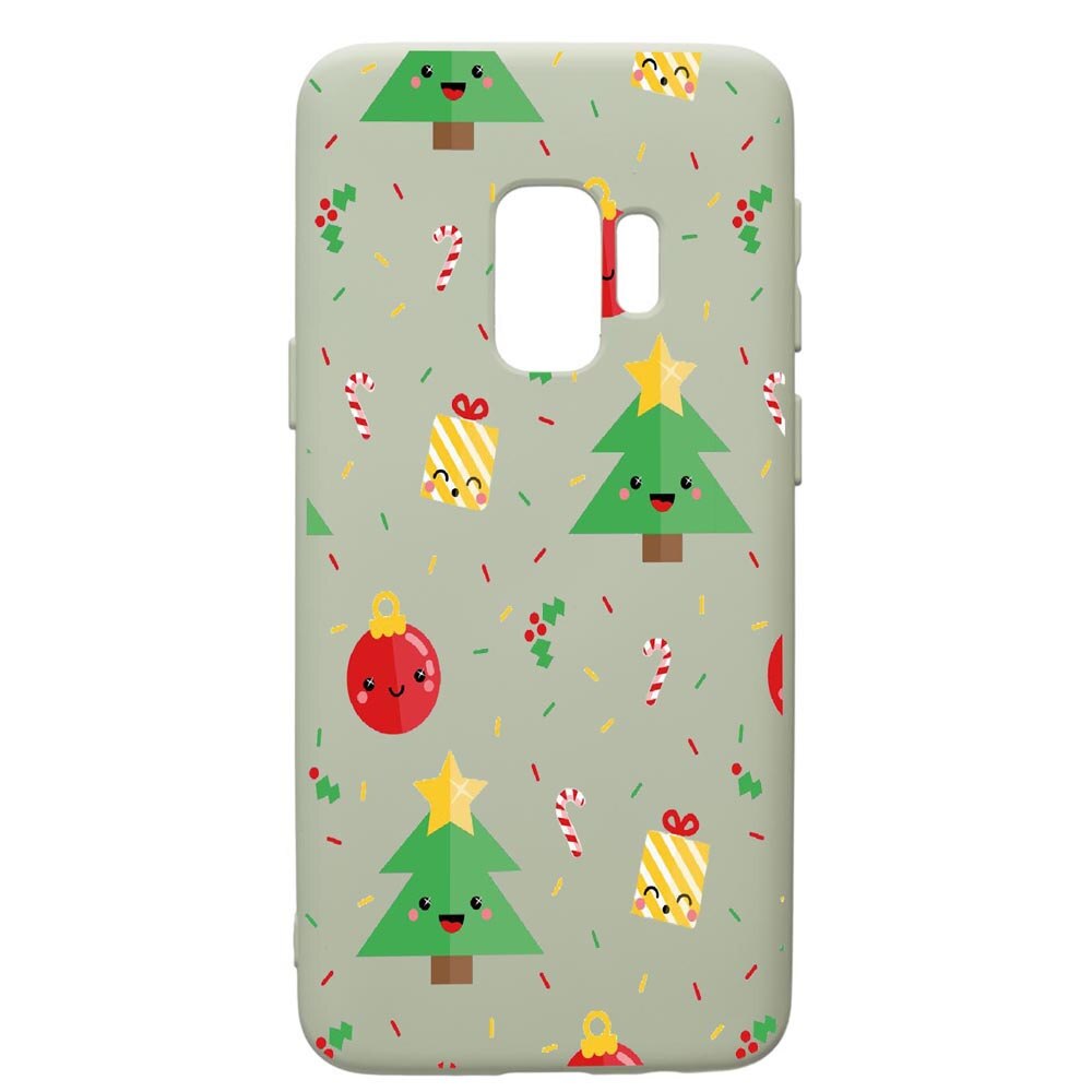 Husa de protectie Samsung Galaxy S9, Xmas, silicon, cu interiorul din material textil, protectie camera, Beryl, PGR309