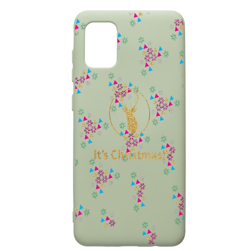 Husa de protectie Samsung Galaxy A71, Xmas, silicon, cu interiorul din material textil, protectie camera, Beryl, PGR313