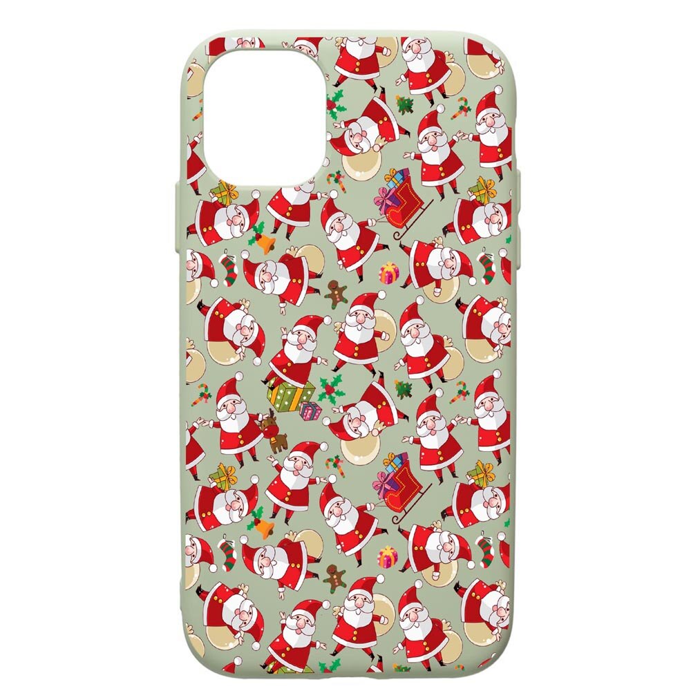 Husa de protectie Apple iPhone 12, Xmas, silicon, cu interiorul din material textil, protectie camera, Beryl, PGR315