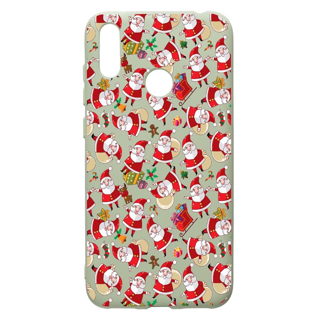 Husa de protectie Huawei Y7 2019, Xmas, silicon, cu interiorul din material textil, protectie camera, Beryl, PGR315