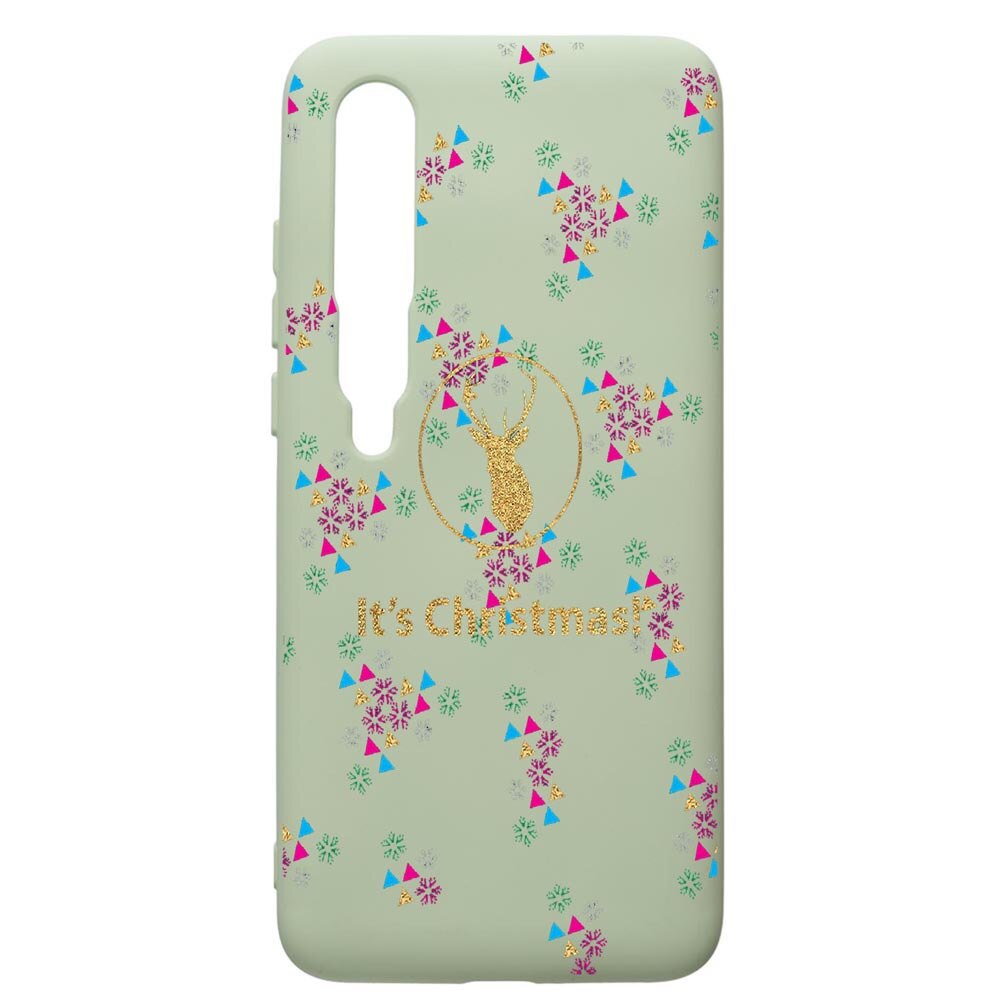 Husa de protectie Xiaomi Mi 10 / Mi 10 Pro, Xmas, silicon, cu interiorul din material textil, protectie camera, Beryl, PGR313