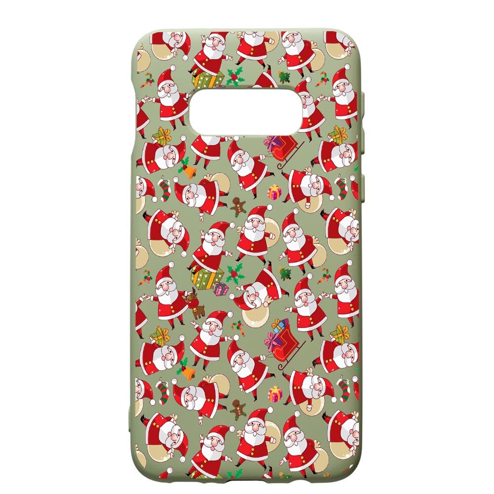 Husa de protectie Samsung Galaxy S10E, Xmas, silicon, cu interiorul din material textil, protectie camera, Beryl, PGR315