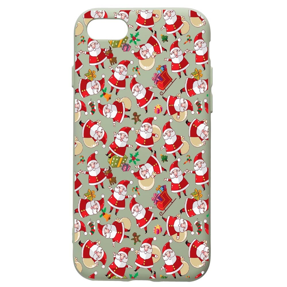 Husa de protectie Apple iPhone SE 2 / iPhone 8 / iPhone 7, Xmas, silicon, cu interiorul din material textil, protectie camera, Beryl, PGR315
