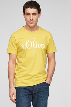 soliver tricou cu decolteu la baza gatului si imprimeu logo galben imagen 55_0_
0