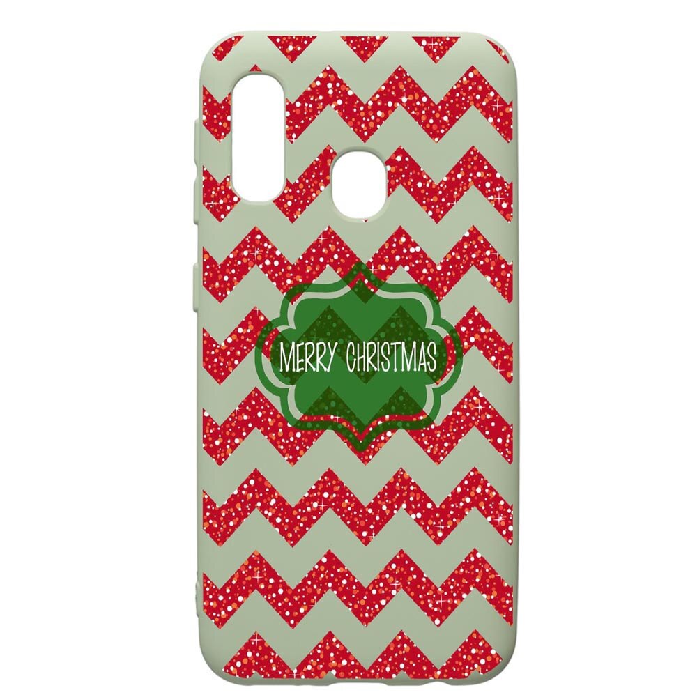 Husa de protectie Samsung Galaxy A40, Xmas, silicon, cu interiorul din material textil, protectie camera, Beryl, PGR316