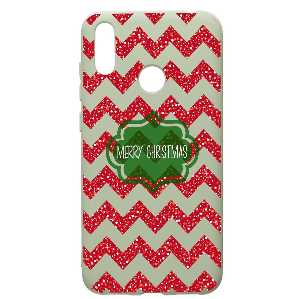 Husa de protectie Huawei Y7 2019, Xmas, silicon, cu interiorul din material textil, protectie camera, Beryl, PGR316
