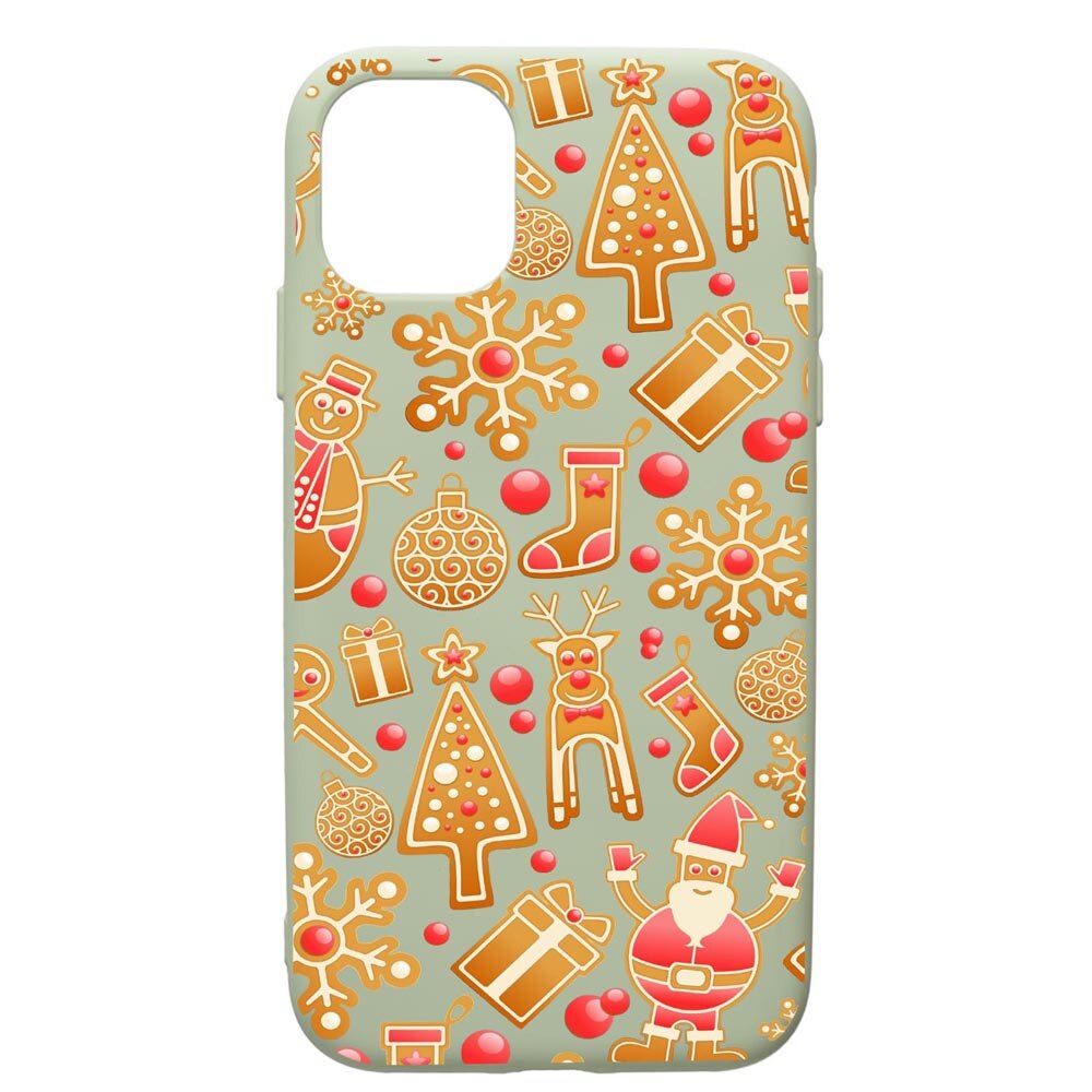 Husa de protectie Apple iPhone 12 Pro, Xmas, silicon, cu interiorul din material textil, protectie camera, Beryl, PGR317
