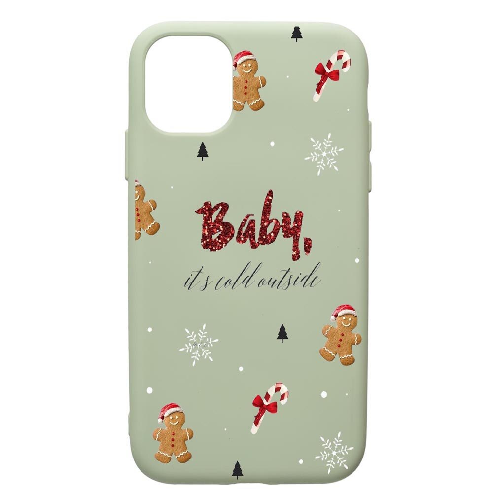 Husa de protectie Apple iPhone 12 Pro, Xmas, silicon, cu interiorul din material textil, protectie camera, Beryl, PGR319