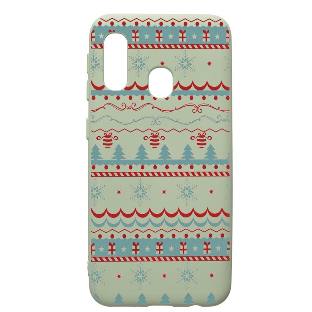 Husa de protectie Samsung Galaxy A40, Xmas, silicon, cu interiorul din material textil, protectie camera, Beryl, PGR321