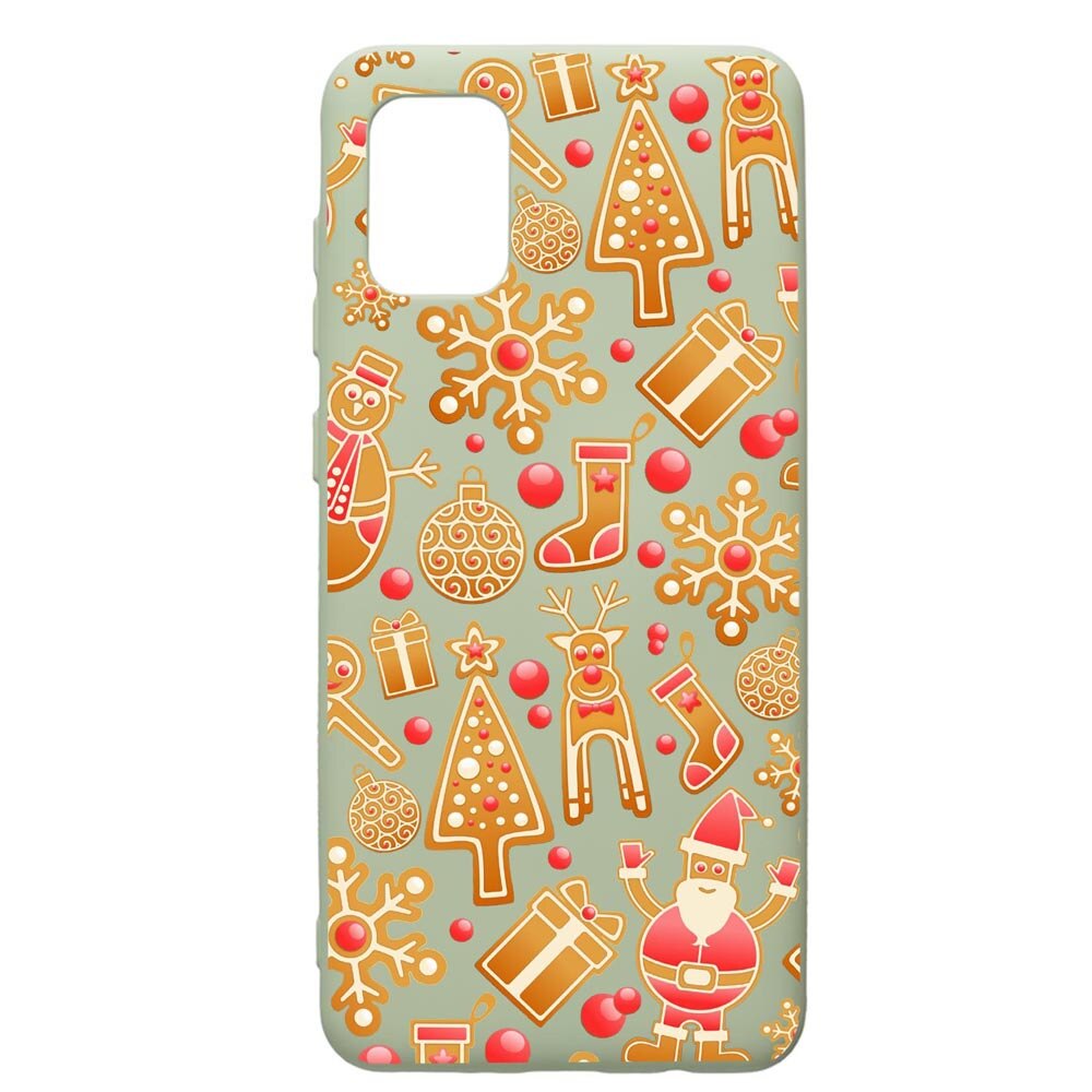 Husa de protectie Samsung Galaxy A31, Xmas, silicon, cu interiorul din material textil, protectie camera, Beryl, PGR317