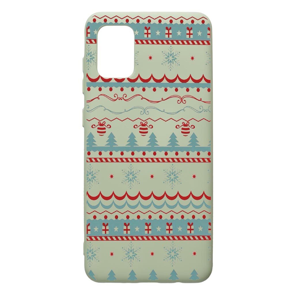 Husa de protectie Samsung Galaxy A41, Xmas, silicon, cu interiorul din material textil, protectie camera, Beryl, PGR321