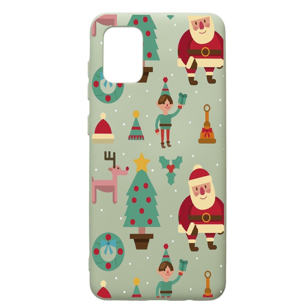 Husa de protectie Samsung Galaxy A31, Xmas, silicon, cu interiorul din material textil, protectie camera, Beryl, PGR320