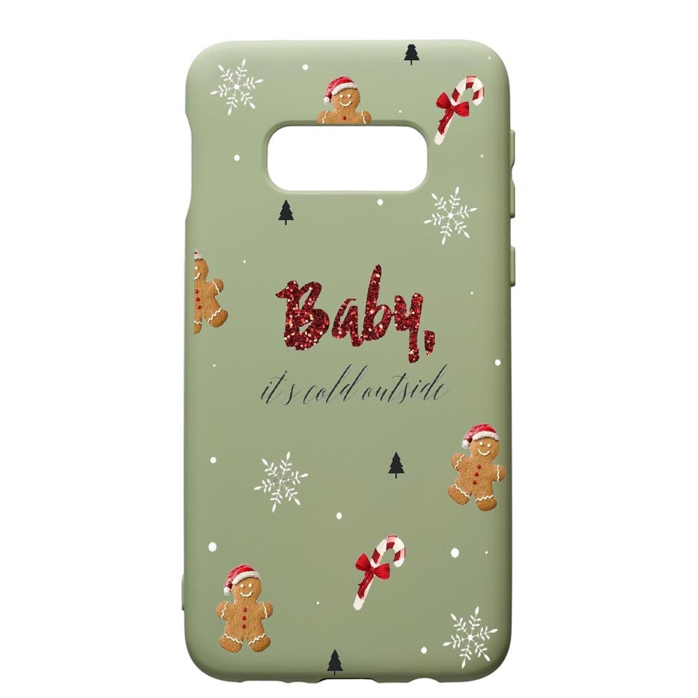 Husa de protectie Samsung Galaxy S10E, Xmas, silicon, cu interiorul din material textil, protectie camera, Beryl, PGR319