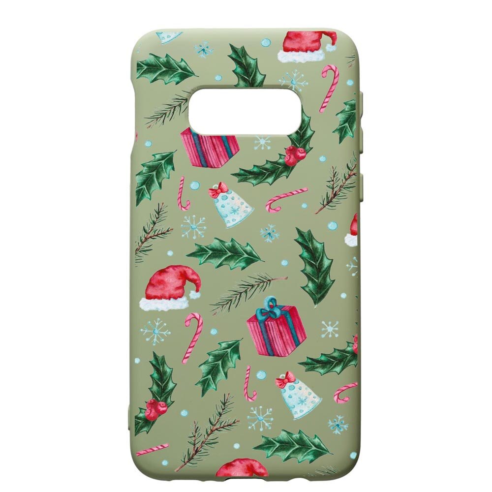 Husa de protectie Samsung Galaxy S10E, Xmas, silicon, cu interiorul din material textil, protectie camera, Beryl, PGR314