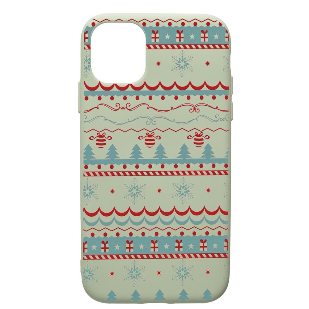 Husa de protectie Apple iPhone 12, Xmas, silicon, cu interiorul din material textil, protectie camera, Beryl, PGR321