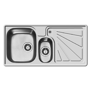 Chiuveta bucatarie Pyramis Dimitra, 960x480mm, adancime 180mm, cuva stanga, montare pe blat, inox, finisaj lucios Chiuveta bucatarie Pyramis Dimitra, 960x480mm, adancime 180mm, cuva stanga, montare pe blat, inox, finisaj lucios