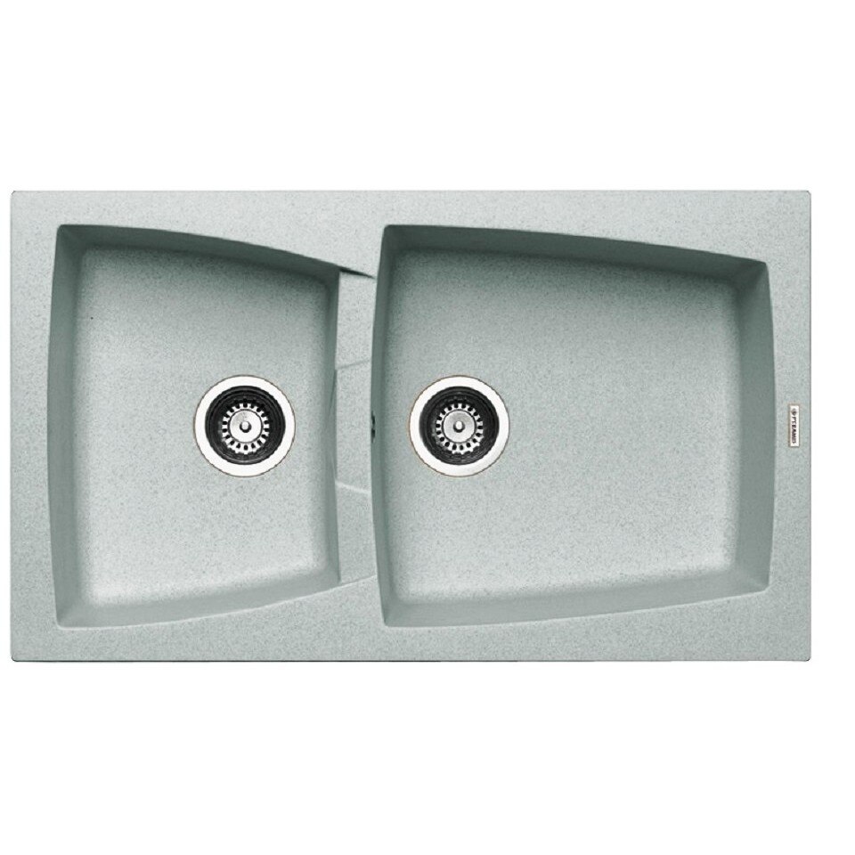 Chiuveta bucatarie Pyramis CALDERA 860x510 1 3/4 B, adancime 230mm, montare pe blat, Pyragranite gri