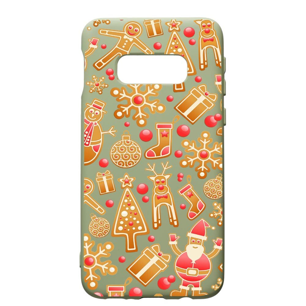 Husa de protectie Samsung Galaxy S10, Xmas, silicon, cu interiorul din material textil, protectie camera, Beryl, PGR317
