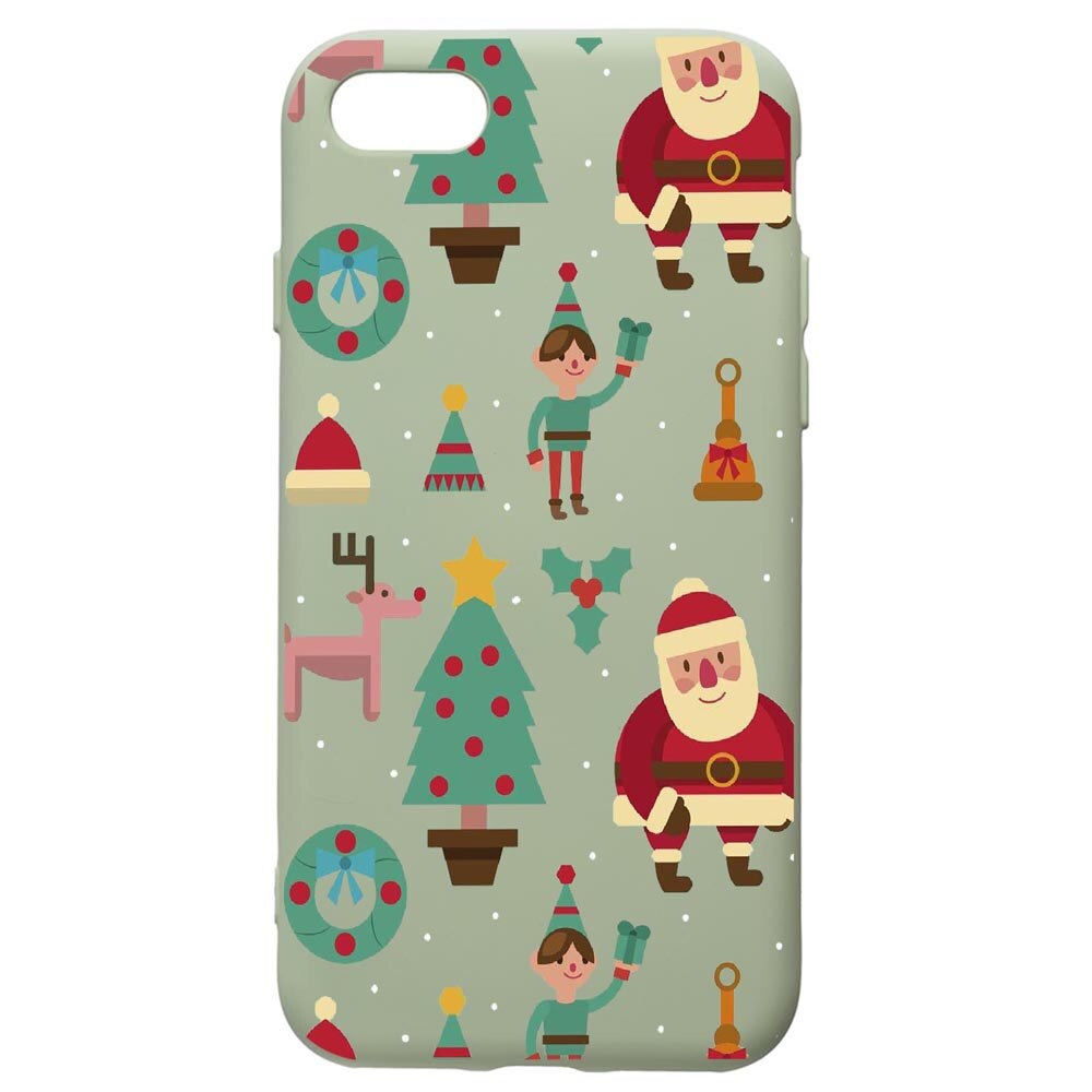 Husa de protectie Apple iPhone SE 2 / iPhone 8 / iPhone 7, Xmas, silicon, cu interiorul din material textil, protectie camera, Beryl, PGR320