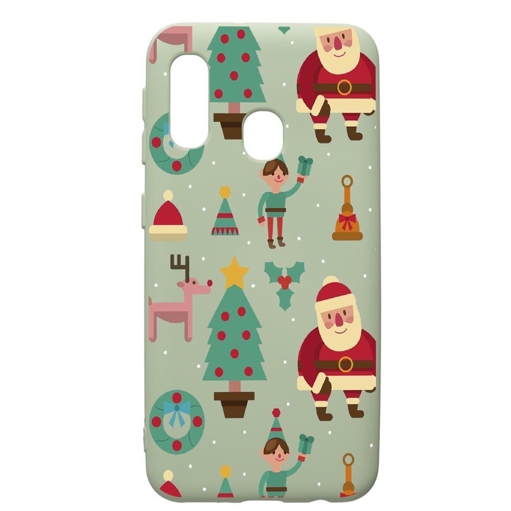 Husa de protectie Samsung Galaxy A20e, Xmas, silicon, cu interiorul din material textil, protectie camera, Beryl, PGR320