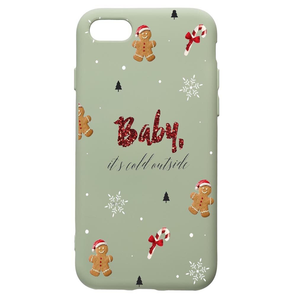 Husa de protectie Apple iPhone SE 2 / iPhone 8 / iPhone 7, Xmas, silicon, cu interiorul din material textil, protectie camera, Beryl, PGR319