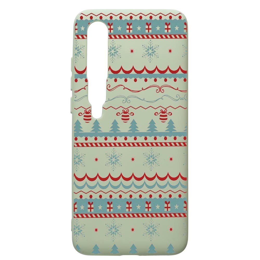 Husa de protectie Xiaomi Mi 10 / Mi 10 Pro, Xmas, silicon, cu interiorul din material textil, protectie camera, Beryl, PGR321
