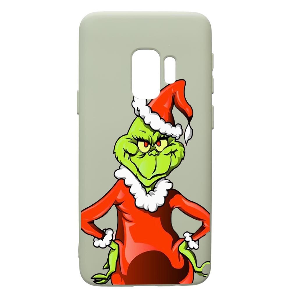 Husa de protectie Samsung Galaxy S9, Xmas, Grinch, silicon, cu interiorul din material textil, protectie camera, Beryl, PGR322