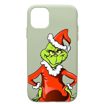 Husa de protectie Apple iPhone 11 Pro, Xmas, Grinch, silicon, cu interiorul din material textil, protectie camera, Beryl, PGR322 Husa de protectie Apple iPhone 11 Pro, Xmas, Grinch, silicon, cu interiorul din material textil, protectie camera, Beryl, PGR322