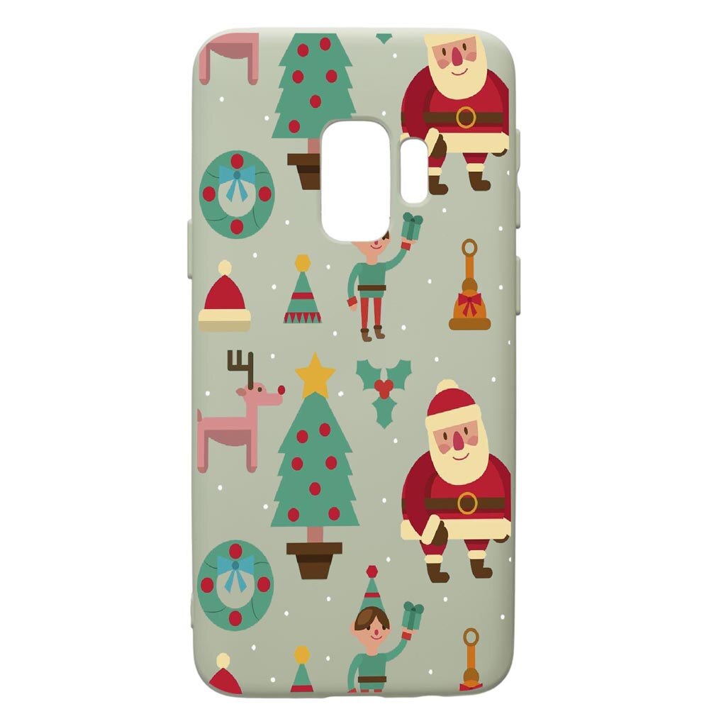 Husa de protectie Samsung Galaxy S9, Xmas, silicon, cu interiorul din material textil, protectie camera, Beryl, PGR320