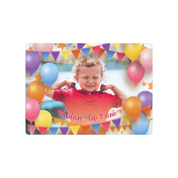 Puzzle Personalizat Magnetic - 63 de piese, 13x18 cm, o poza cu text, PZ040 Puzzle Personalizat Magnetic - 63 de piese, 13x18 cm, o poza cu text, PZ040