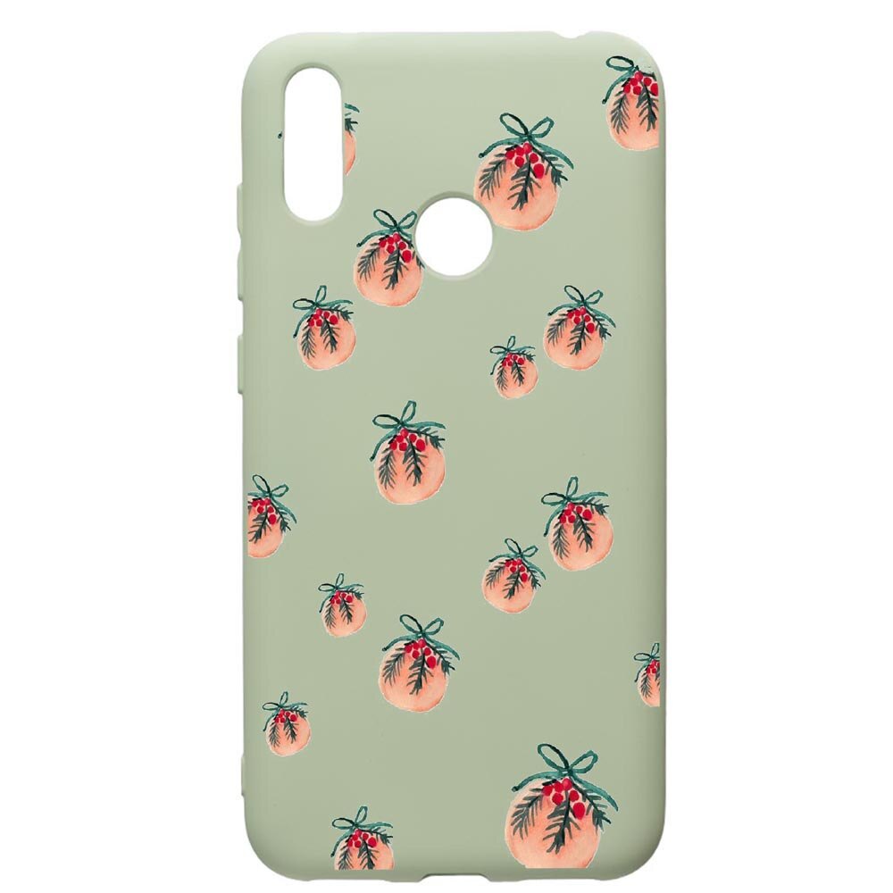 Husa de protectie Huawei Y7 2019, Xmas, silicon, cu interiorul din material textil, protectie camera, Beryl, PGR339