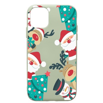Husa de protectie Apple iPhone 11, Xmas Grinch, silicon, cu interiorul din material textil, protectie camera, Beryl, PGR338 Husa de protectie Apple iPhone 11, Xmas Grinch, silicon, cu interiorul din material textil, protectie camera, Beryl, PGR338