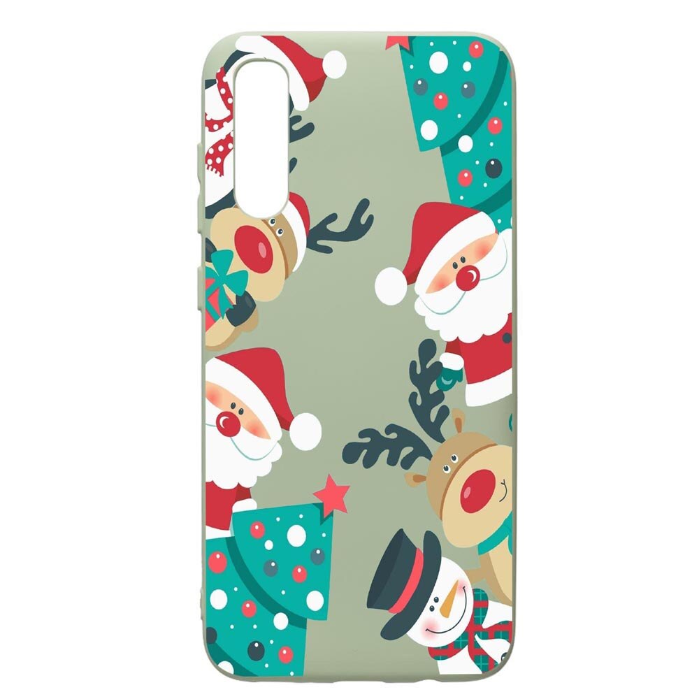 Husa de protectie Samsung Galaxy A70, Xmas Grinch, silicon, cu interiorul din material textil, protectie camera, Beryl, PGR338