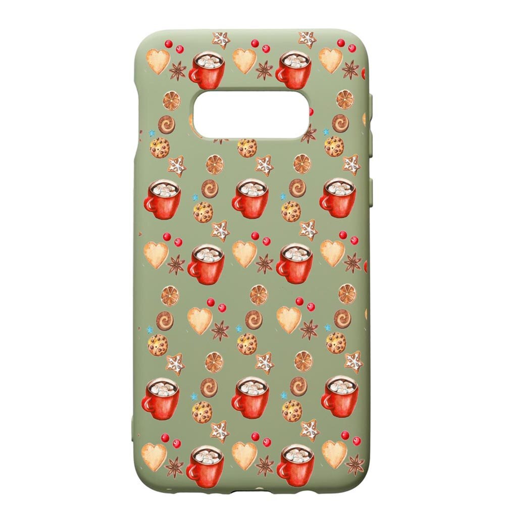 Husa de protectie Samsung Galaxy S10E, Xmas Coffee, silicon, cu interiorul din material textil, protectie camera, Beryl, PGR343