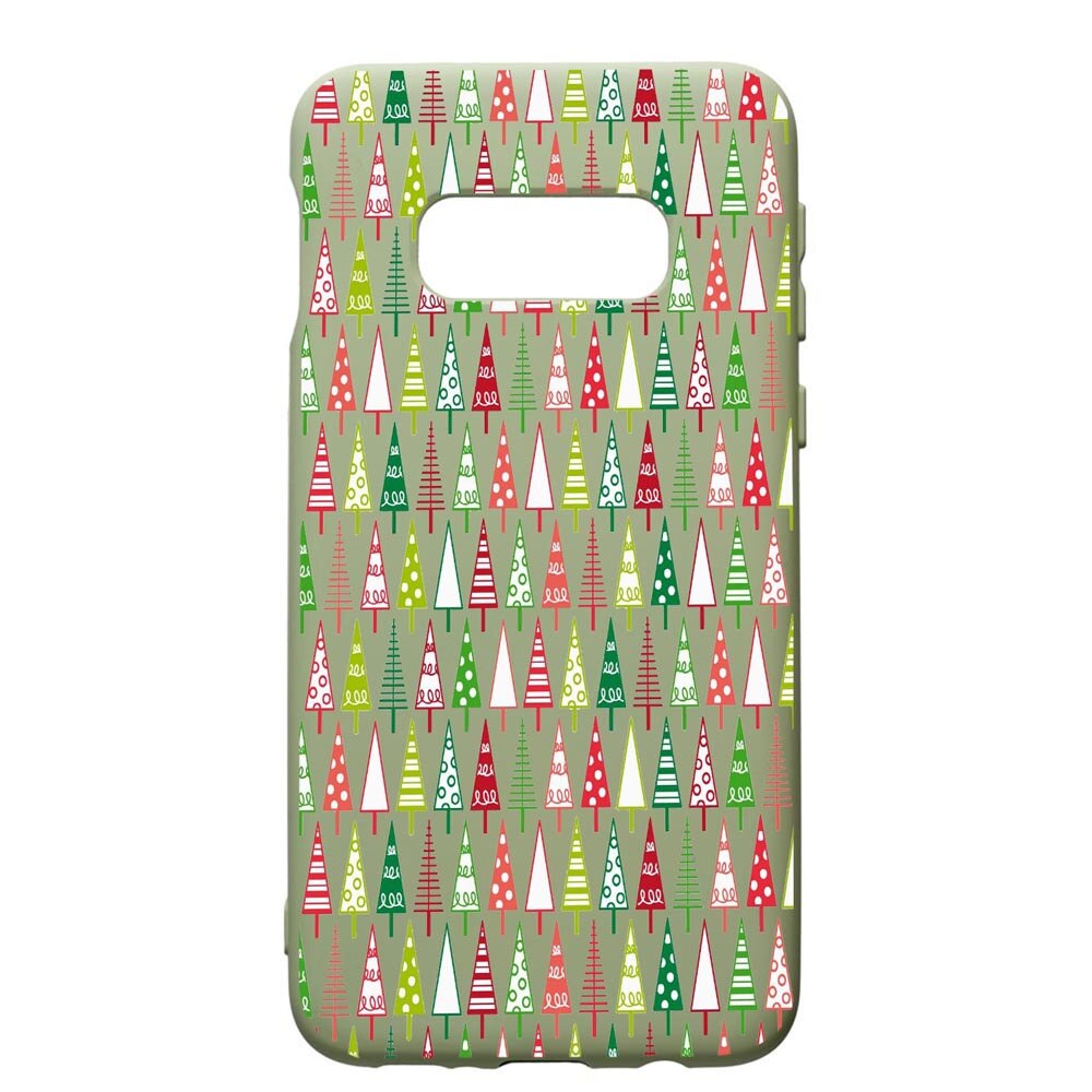 Husa de protectie Samsung Galaxy S10E, Xmas tree, silicon, cu interiorul din material textil, protectie camera, Beryl, PGR340