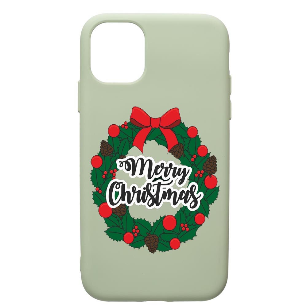 Husa de protectie Apple iPhone 12 Pro Max, Merry Christmas, silicon, cu interiorul din material textil, protectie camera, Beryl, PGR346
