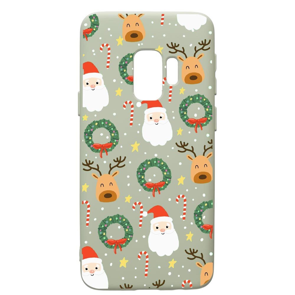 Husa de protectie Samsung Galaxy S9, Happy, silicon, cu interiorul din material textil, protectie camera, Beryl, PGR350