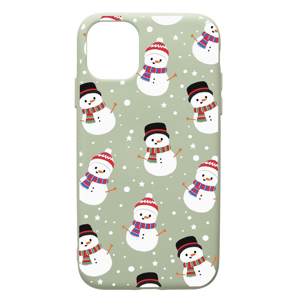Husa de protectie Apple iPhone 11 Pro, Snowman, silicon, cu interiorul din material textil, protectie camera, Beryl, PGR351