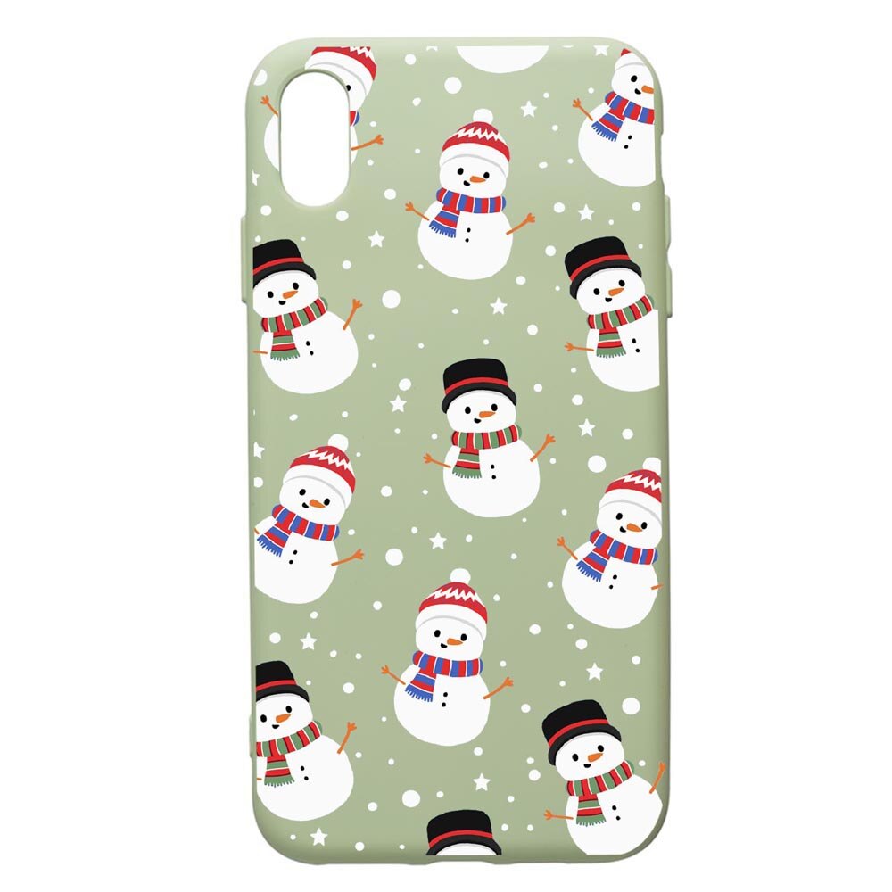Husa de protectie Samsung Galaxy A10, Snowman, silicon, cu interiorul din material textil, protectie camera, Beryl, PGR351
