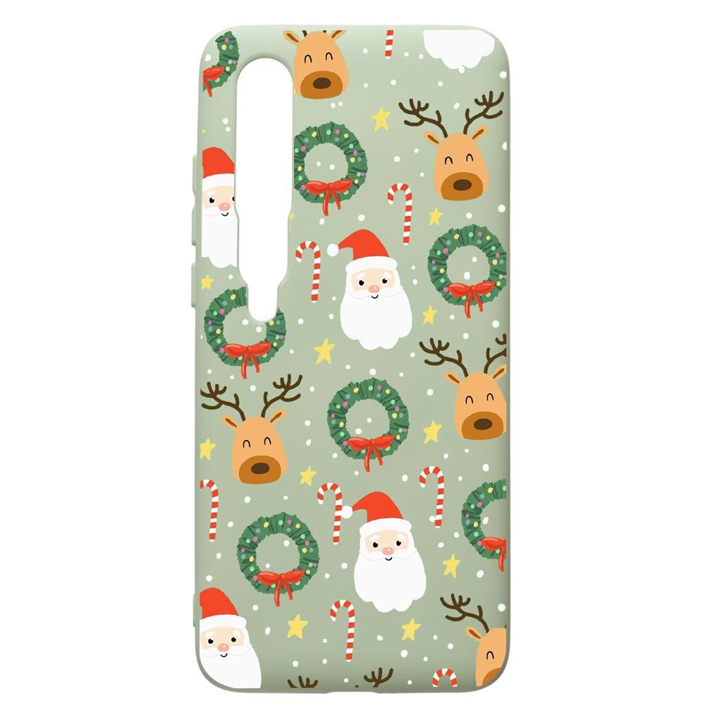 Husa de protectie Xiaomi Mi 10 / Mi 10 Pro, Happy, silicon, cu interiorul din material textil, protectie camera, Beryl, PGR350