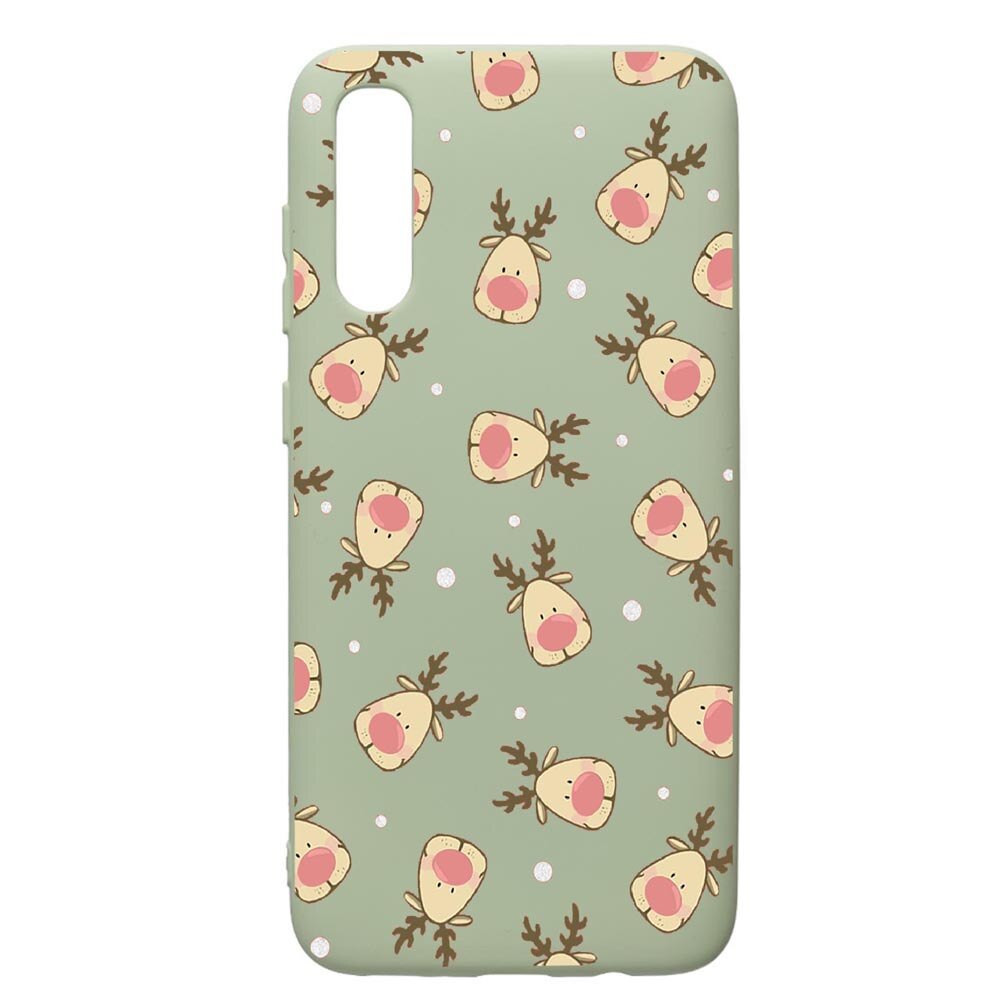 Husa de protectie Samsung Galaxy A70, Xmas Reindeer, silicon, cu interiorul din material textil, protectie camera, Beryl, PGR349