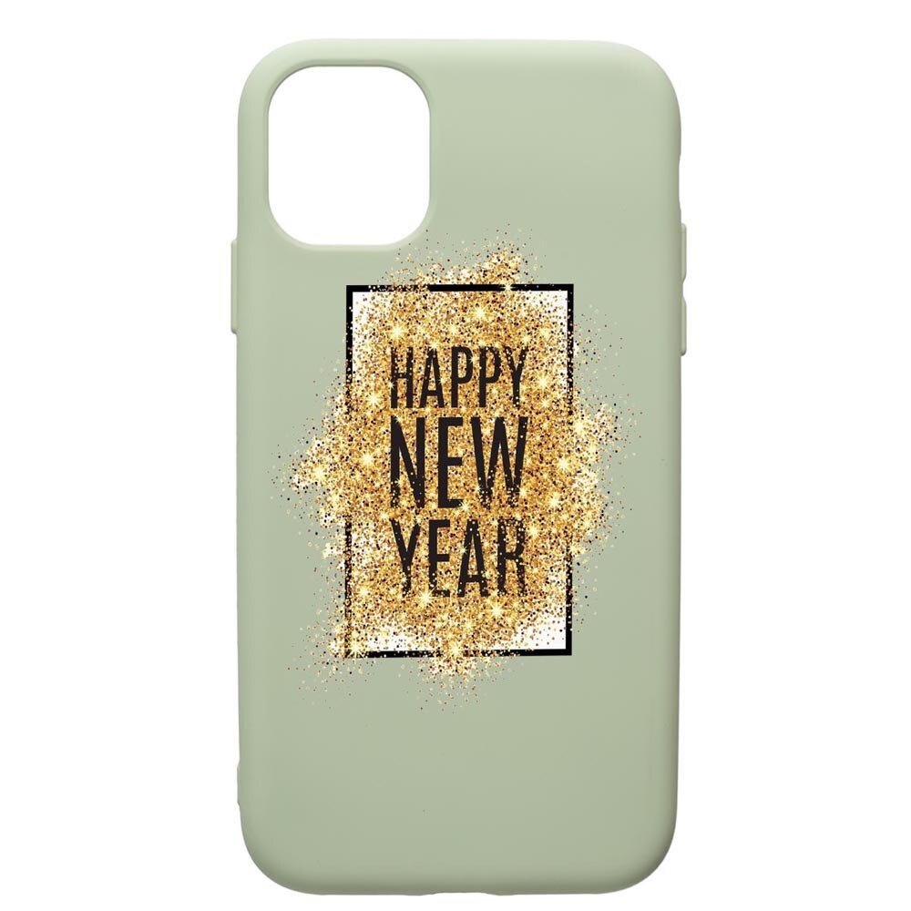 Husa de protectie Apple iPhone 11 Pro, Happy New Year, silicon, cu interiorul din material textil, protectie camera, Beryl, PGR355