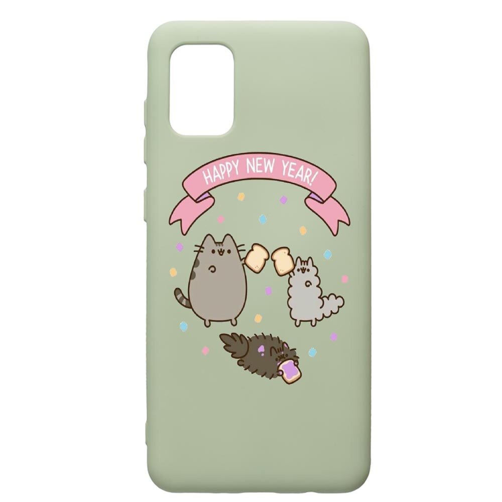 Husa de protectie Samsung Galaxy A71, Happy New Year, silicon, cu interiorul din material textil, protectie camera, Beryl, PGR356