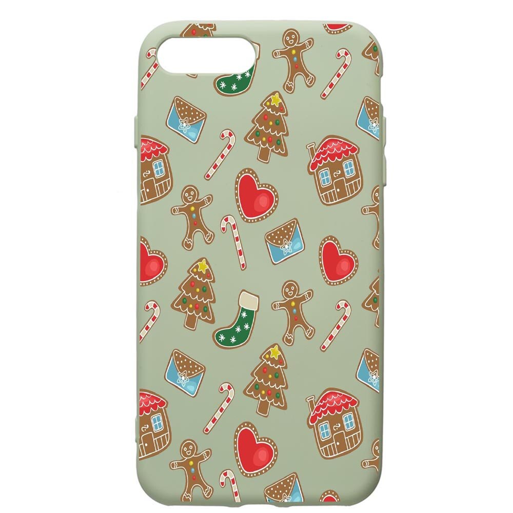 Husa de protectie Apple iPhone 8 Plus / iPhone 7 Plus, Sweets, silicon, cu interiorul din material textil, protectie camera, Beryl, PGR353