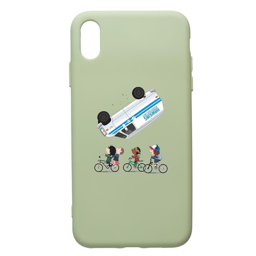 Husa de protectie Apple iPhone XS / X, Stranger Things, silicon, cu interiorul din material textil, protectie camera, Beryl, PGR370